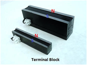parallel pole electromagnet terminal block